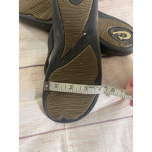 Olukai Unisex Brown Leather Casual Hawaiian Slip On Sandals - 9.5/10 - Picture 11 of 11